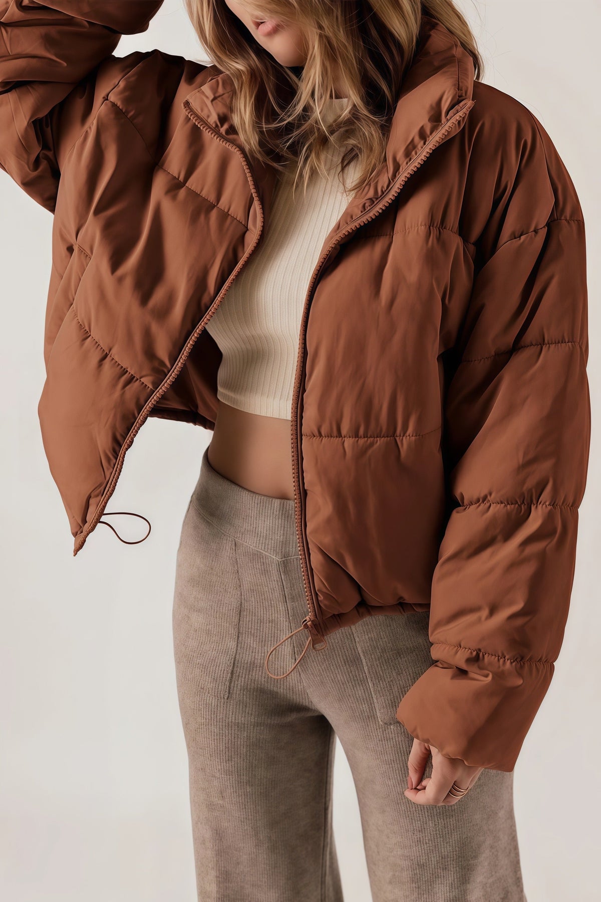 Piumino Lungo Donna con Imbottitura Calda
