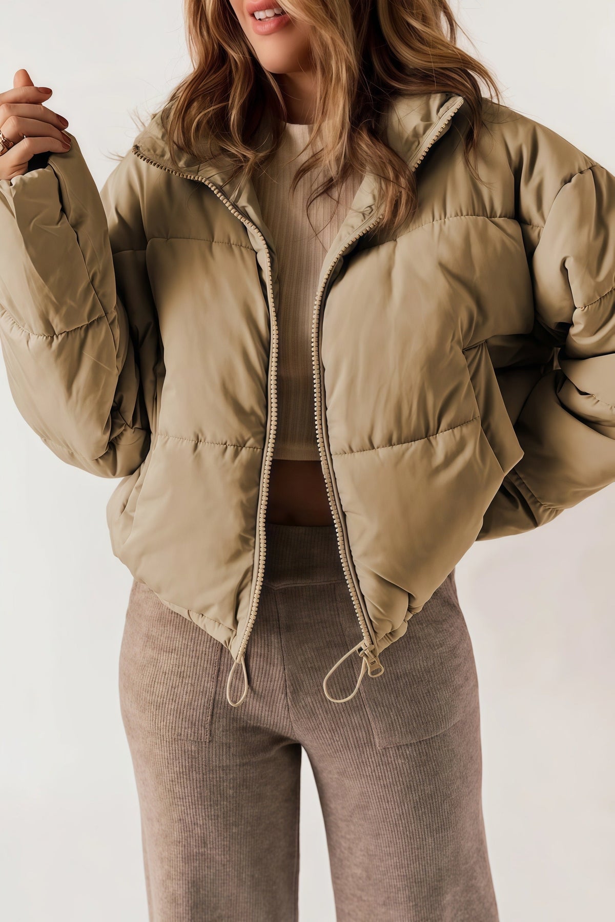 Piumino Lungo Donna con Imbottitura Calda