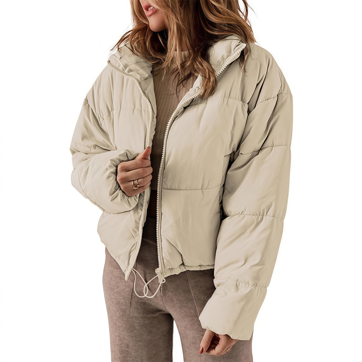Piumino Lungo Donna con Imbottitura Calda